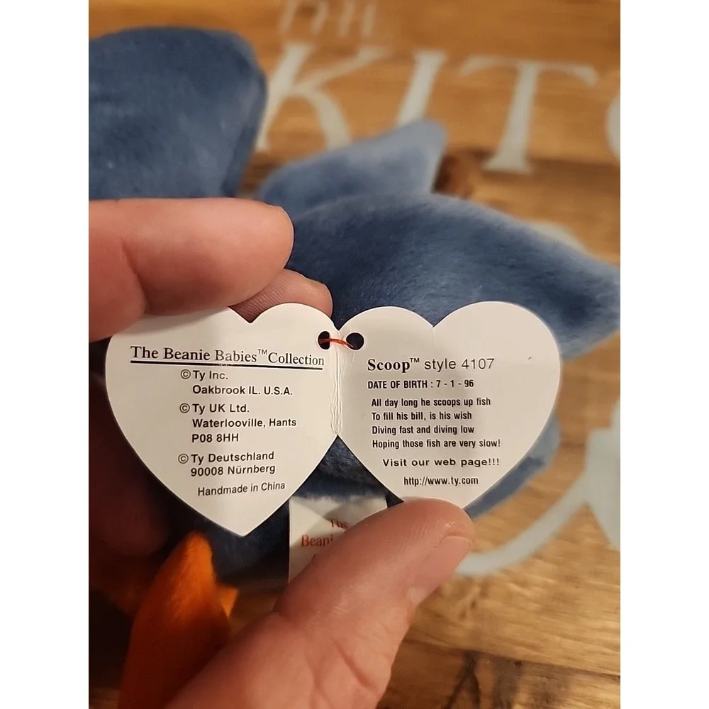 RARE Scoop the Pelican Beanie Baby Retired‎ TY 1996